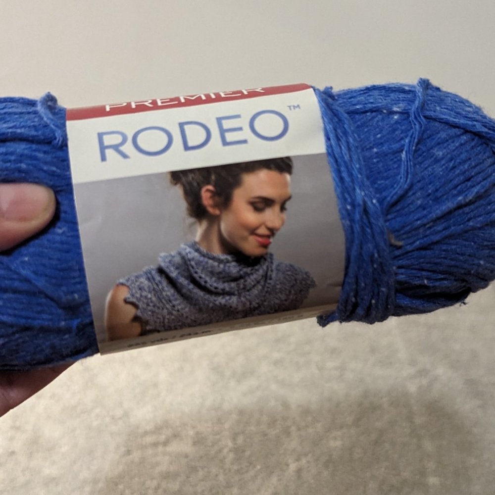YARN Cotton Polyester Blue Premier Yarns Rodeo FULL SKEIN DISCONTINUED